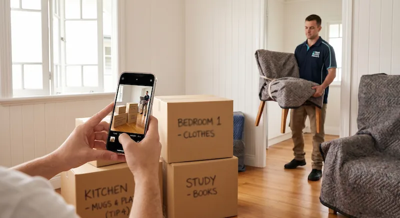 An organized moving day process