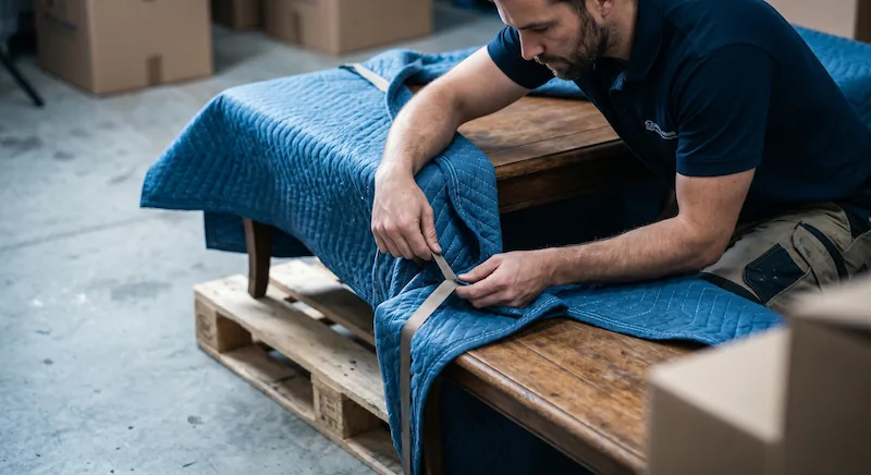 How to properly wrap a couch for humid storage