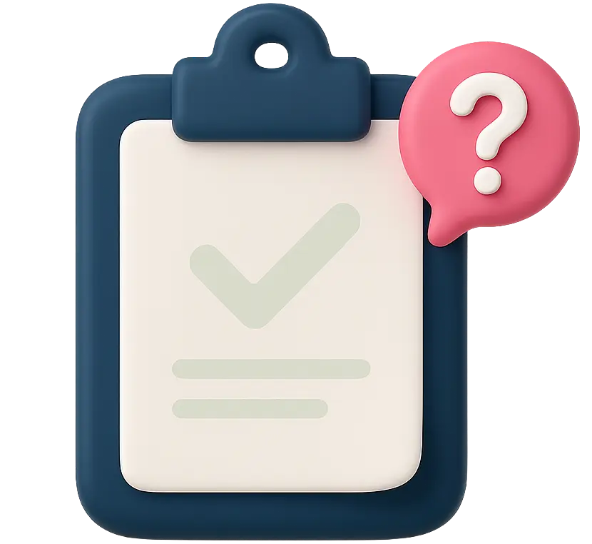 FAQ icon - clipboard with question mark